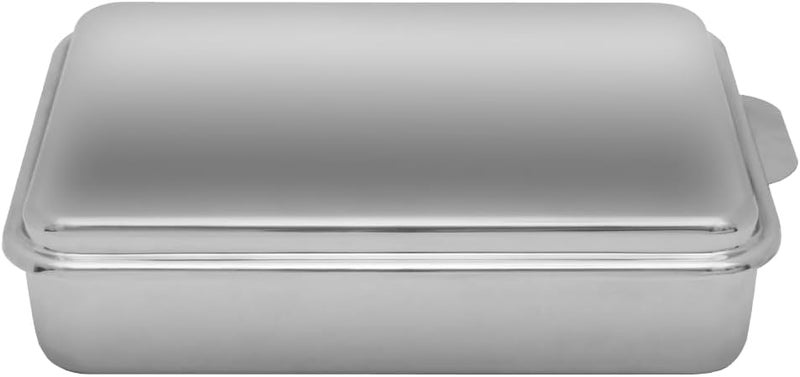 Lindy's Stainless Steel 9 x 13 Inches Covered Cake Pan with Lid - Versatile Deep Baking Pan for Cakes, Casseroles, and More - Image 1